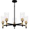 Quoizel Carly Chandelier 5 Lights Matte Black CAY5028MBK - alternate 1